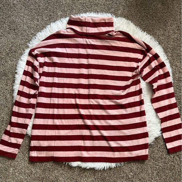 J. Crew Striped Turtleneck Cotton Womens Size Medium - Picture 2 of 5